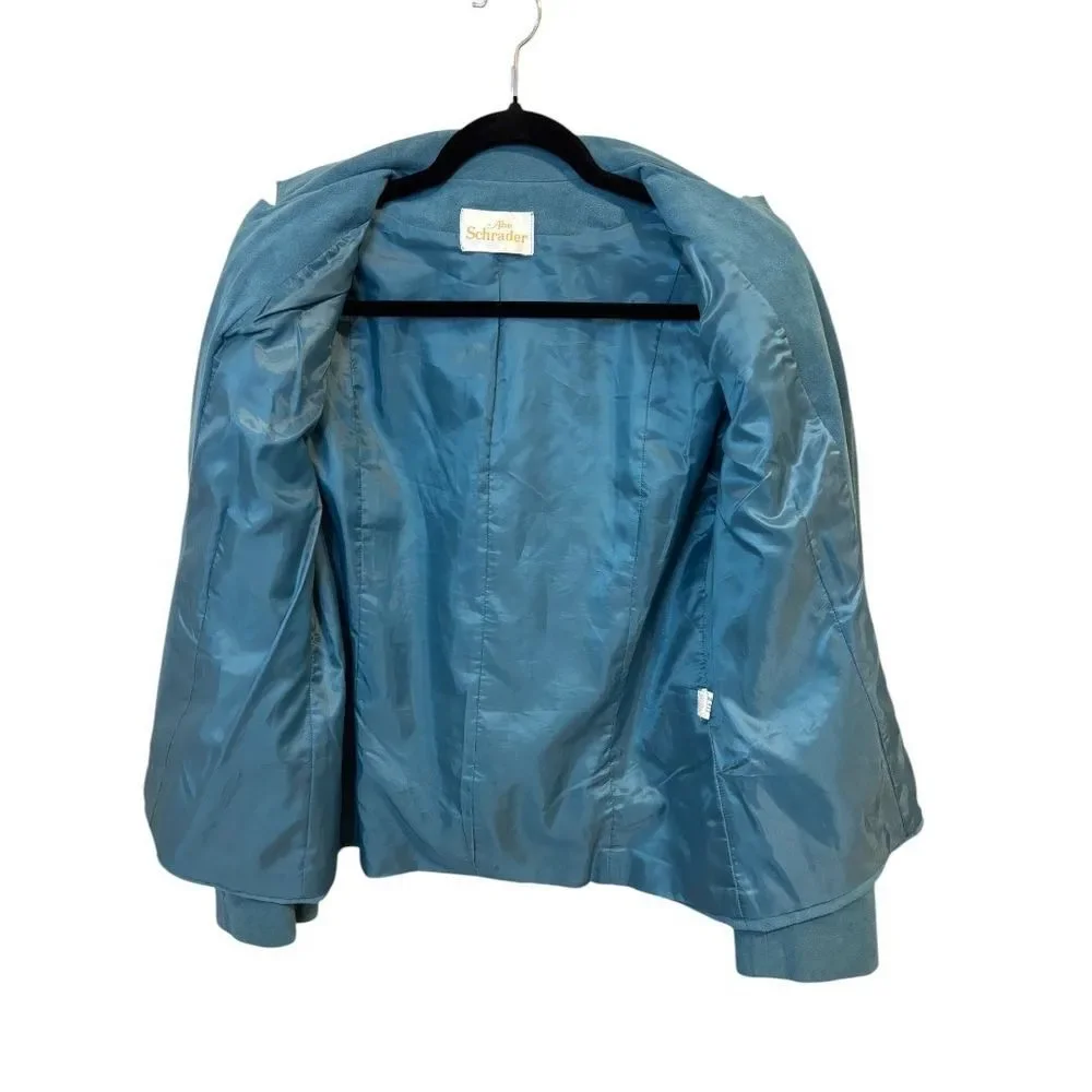 Abe Schrader Vintage Blazer Jacket Women's Career‎ Classic Blue Size 12 - Picture 4 of 5
